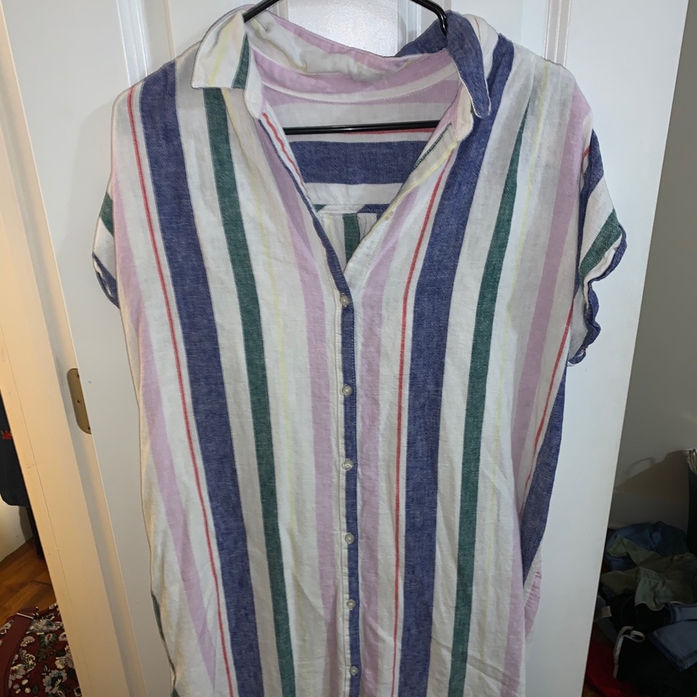 Old Navy button up dress with slip